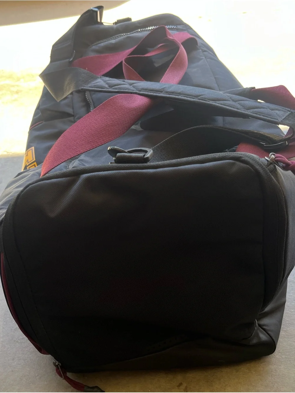 University of Minnesota Golden Gophers Nike Black Duffel Bag with Shoulder Strap